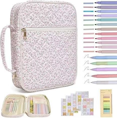 Козметична чанта за съхранение – флорален модел, памучно-лен материал, подплата от полиестер, за домашно съхранение, пролет 2025