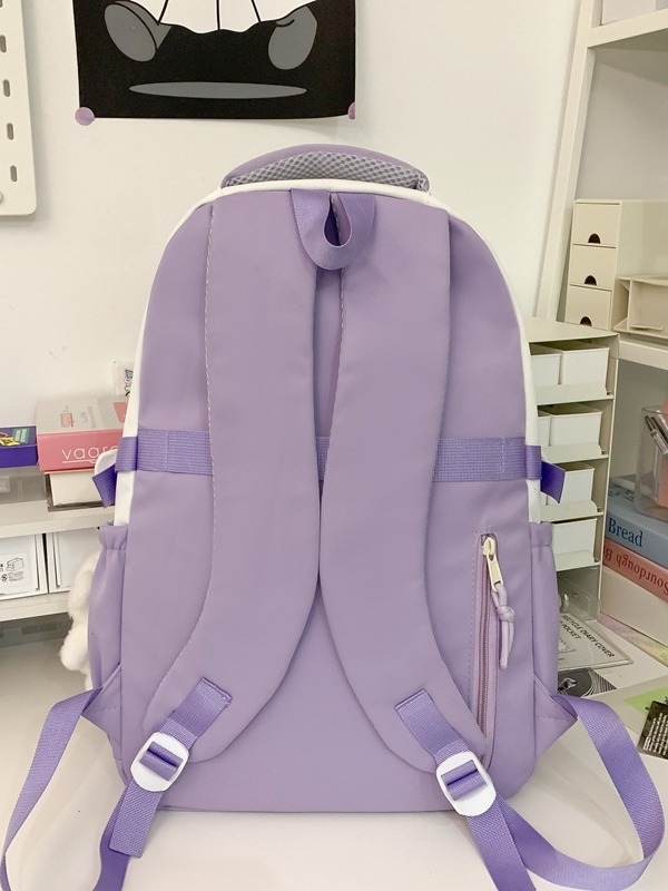 Unisex nylon ruksak, vodootporan, kompatibilan s 14-inčnim prijenosnikom, zakrivljene naramenice