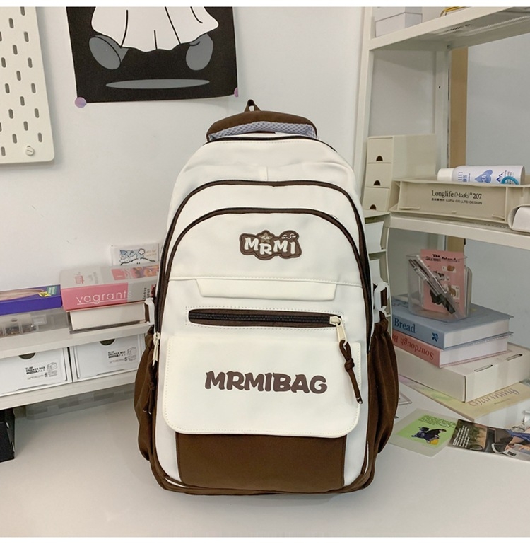 Unisex nylon ruksak, vodootporan, kompatibilan s 14-inčnim prijenosnikom, zakrivljene naramenice