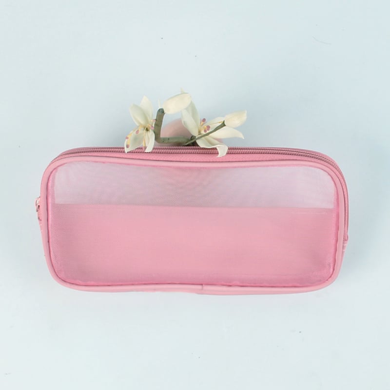 Дишаща мрежеста чанта за съхранение на козметика, с цип, унисекс, за пътуване