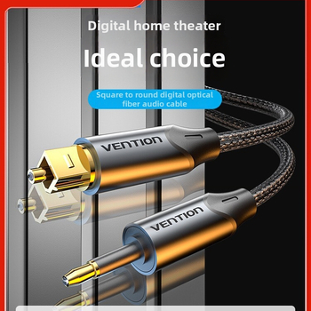 Cablu audio 3,5 mm către fibră optică SPDIF ieșire, placare cu aur, nucleu din cupru pur, fibră optică, UL certificat pentru dispozitive digitale