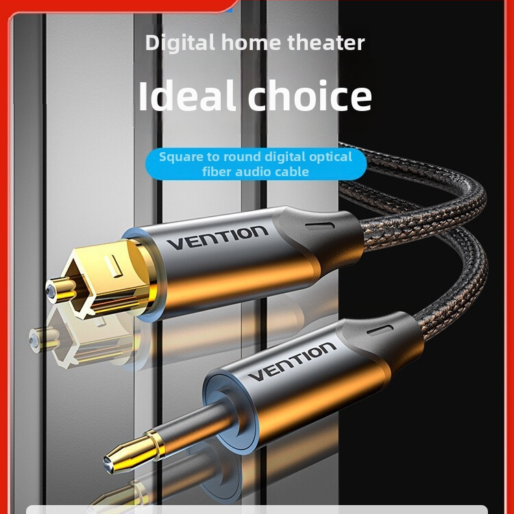 Cablu audio 3,5 mm către fibră optică SPDIF ieșire, placare cu aur, nucleu din cupru pur, fibră optică, UL certificat pentru dispozitive digitale