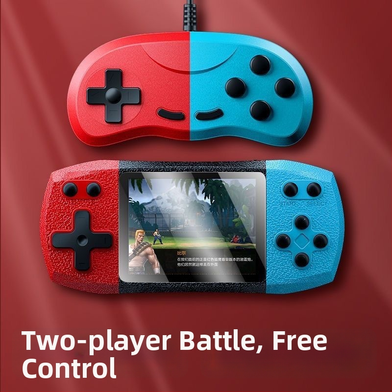 Retro rokas spēļu konsole diviem spēlētājiem — RPG, USB interfeiss, AV izeja, vadsavienojums, nostalgisks stils