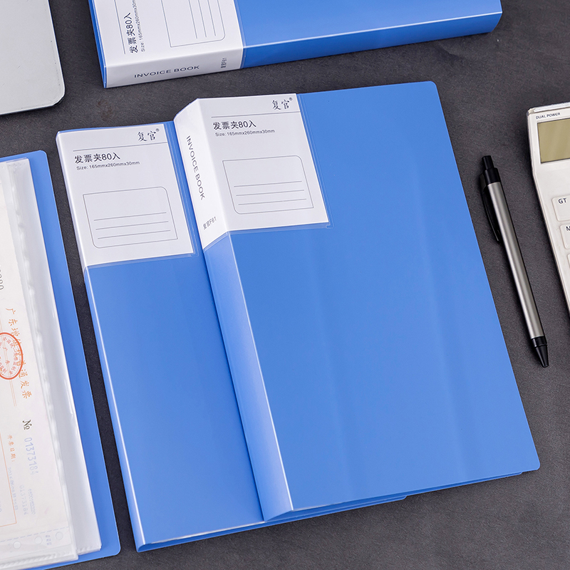 Plastični dokument binder za fakture – model Invoice information booklet, pogodno kao dar za razrednog kolegu