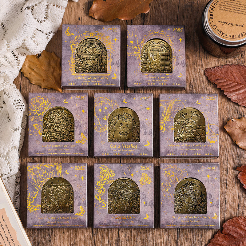 Joyful metalni klipsovi za dnevnik s motivom zvjezdanog neba i noći u šumi