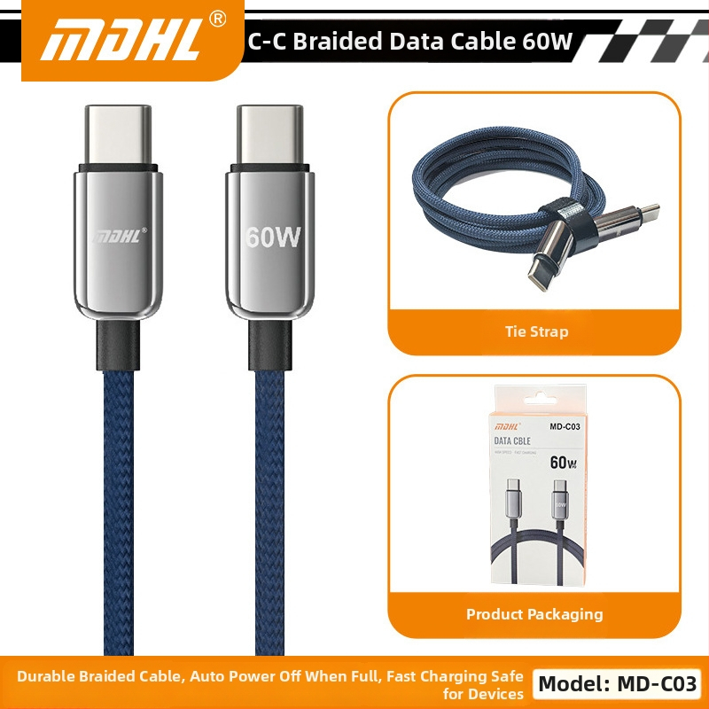 Καλώδιο USB-C γρήγορης φόρτισης (60W, 1–2 m) για Huawei/Honor