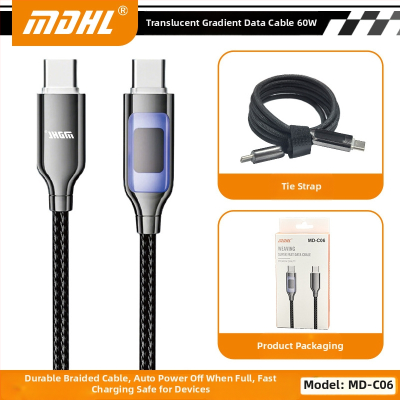 Καλώδιο USB-C γρήγορης φόρτισης (60W, 1–2 m) για Huawei/Honor