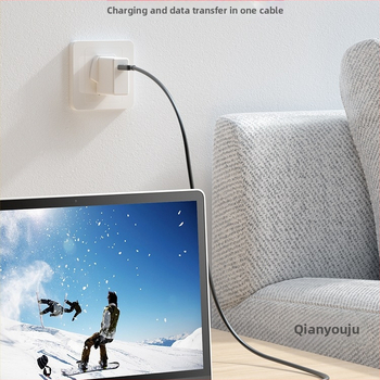 Thunderbolt 4/5 USB-C adatkábel, kétoldalas, teljes körű funkció, USB-C töltőkábel, 40Gbps nagy sebesség