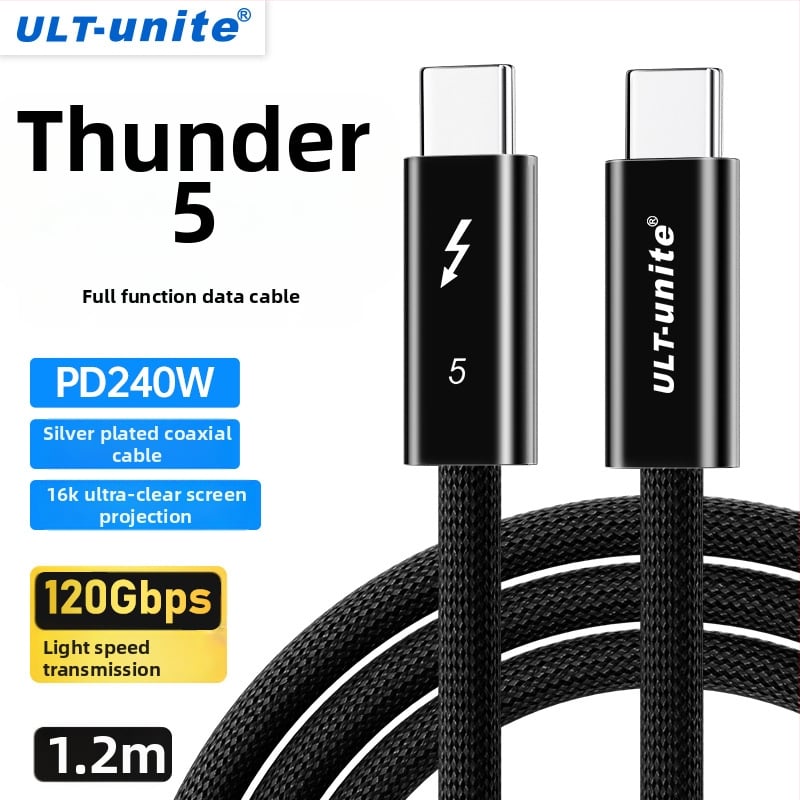Thunderbolt 4/5 USB-C adatkábel, kétoldalas, teljes körű funkció, USB-C töltőkábel, 40Gbps nagy sebesség