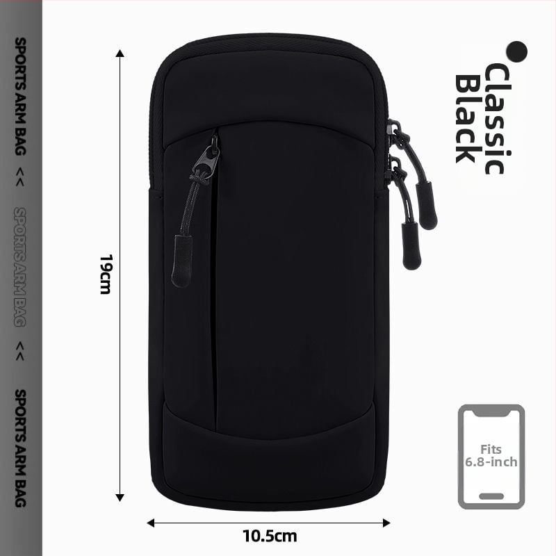 Geantă de braț pentru telefon la alergare - material PU, ultra-ușoară, respirabilă, impermeabilă, căptușită cu nylon