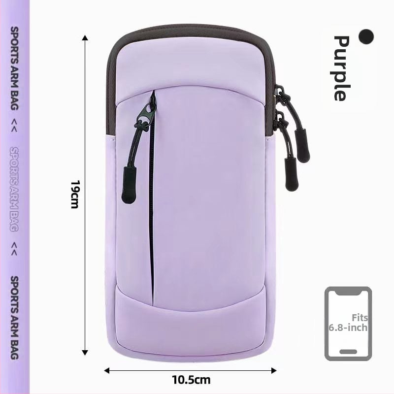 Geantă de braț pentru telefon la alergare - material PU, ultra-ușoară, respirabilă, impermeabilă, căptușită cu nylon