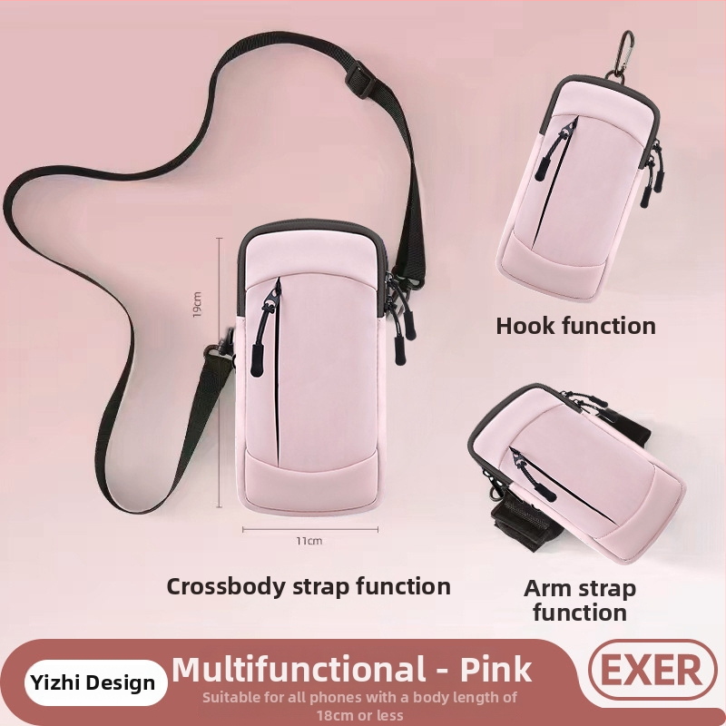 Geantă de braț pentru telefon la alergare - material PU, ultra-ușoară, respirabilă, impermeabilă, căptușită cu nylon