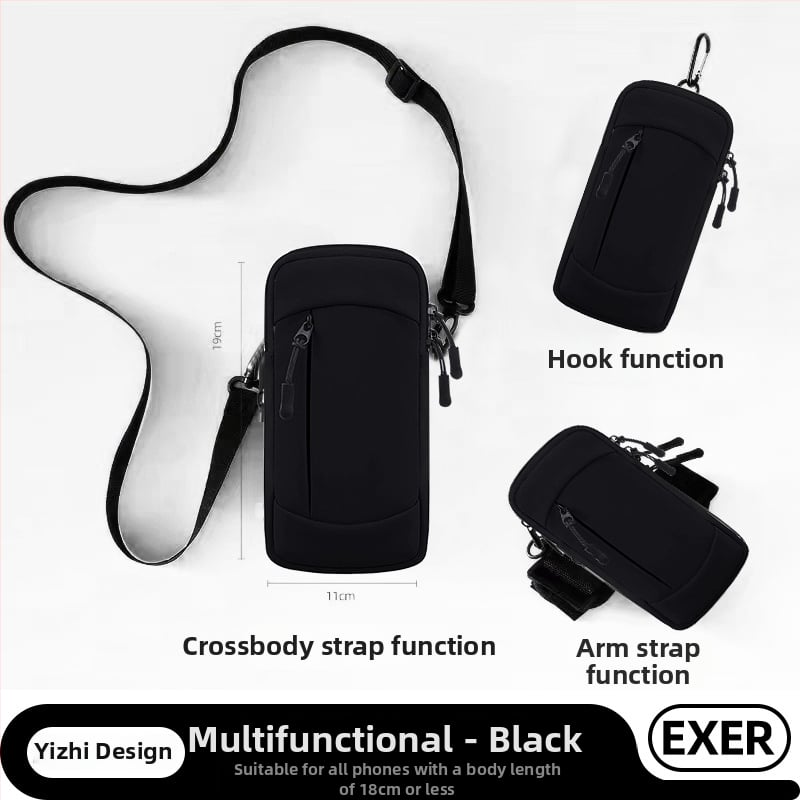 Geantă de braț pentru telefon la alergare - material PU, ultra-ușoară, respirabilă, impermeabilă, căptușită cu nylon