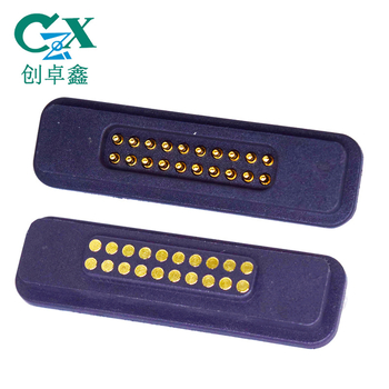 Kvadrātveida magnētiskais savienotājs mājsaimniecības ierīcēm, 20-pins, magnētiska pamats ar skrūves pozicionēšanas atveri, vara izolators, zīmols CZX