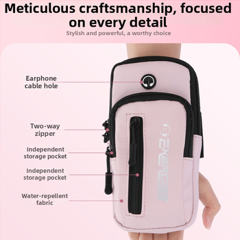 Geantă de braț pentru telefon Vanlain, pentru alergare și ciclism, material PU respirabil, căptușeală poliester-bumbac