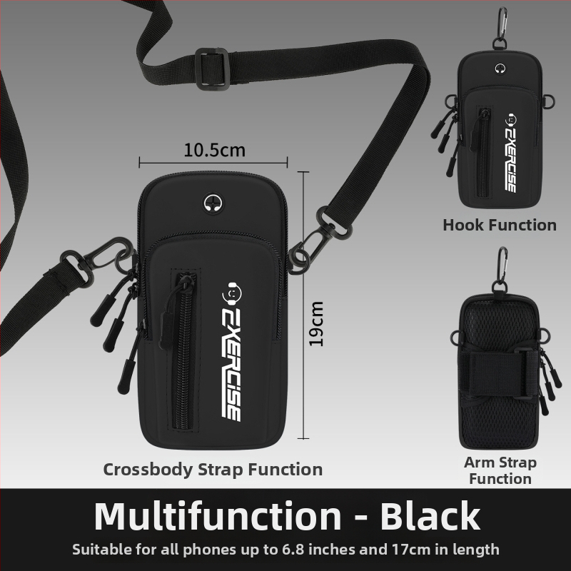 Geantă de braț pentru telefon Vanlain, pentru alergare și ciclism, material PU respirabil, căptușeală poliester-bumbac