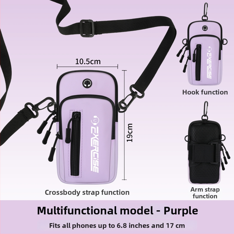 Geantă de braț pentru telefon Vanlain, pentru alergare și ciclism, material PU respirabil, căptușeală poliester-bumbac