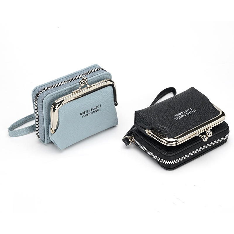 Portofel pentru monede, stil stradal, din PU, căptușeală PU, marca Yameili, impermeabil