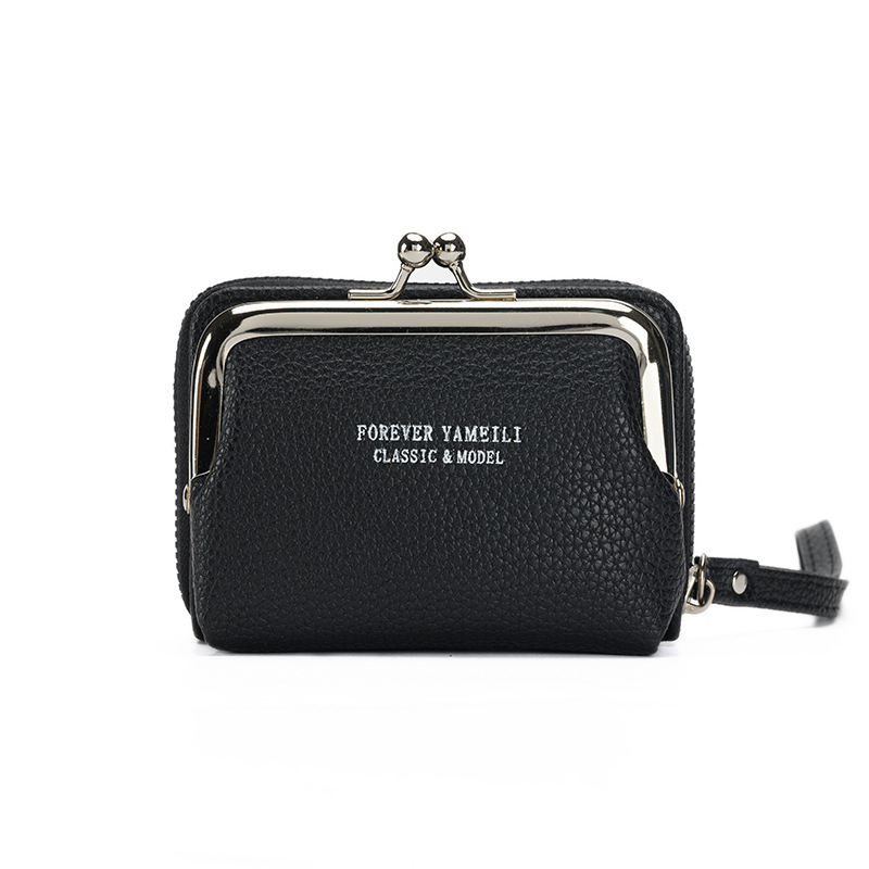 Portofel pentru monede, stil stradal, din PU, căptușeală PU, marca Yameili, impermeabil