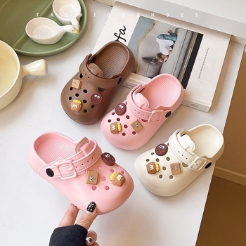 Papuci EVA pentru copii, unisex – Cartoon Paradise, antiderapant, partea superioară EVA, 7–16 ani