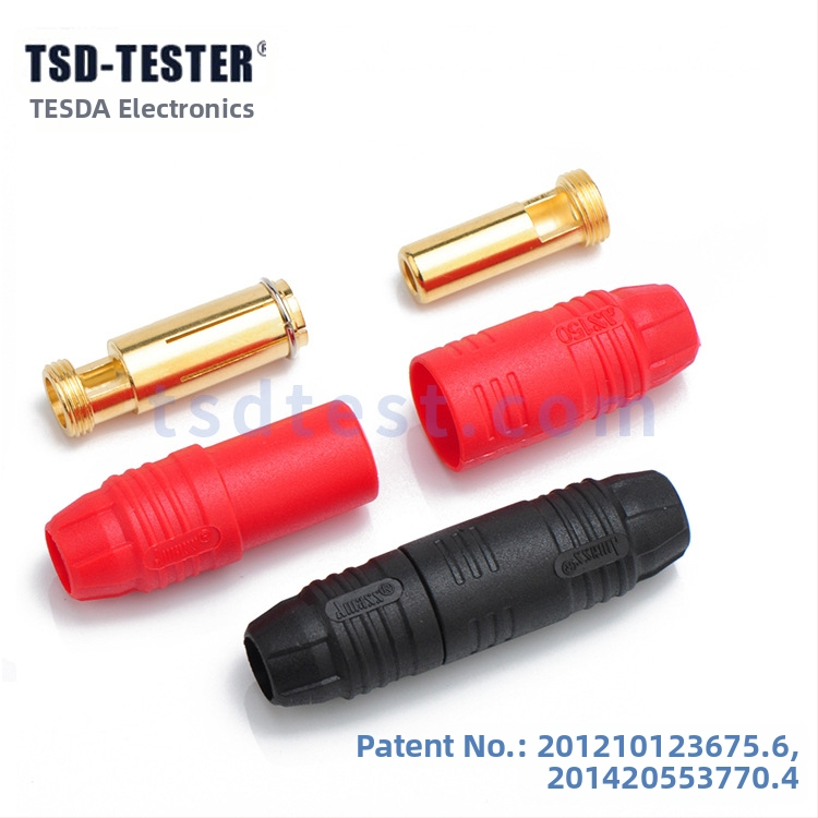 AMASS AS150 zelta pārklājuma banānu spraudnis, 4 vadi, ugunsizturīgs, piemērots 3C digitālajiem modeļiem, 70A