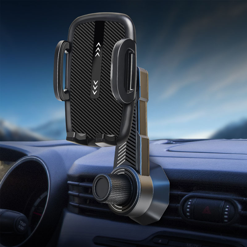 Suport pentru telefon auto pentru bord, montaj cu ventuză, stil minimalist, universal, rotire de 360° (fără baterie; montaj cu ventuză; rotire 360°; universal; minimalist)