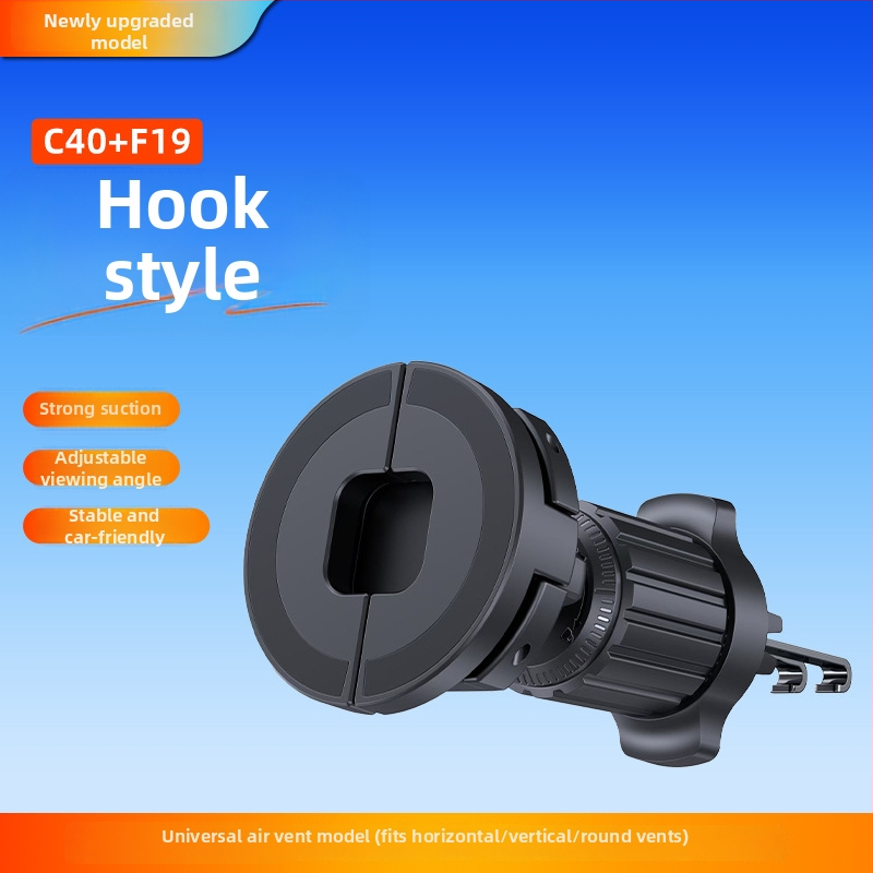 Автомобилен държач за телефон с магнитна щипка за табло — Snap-On монтаж, 15W, универсален за навигационни телефони