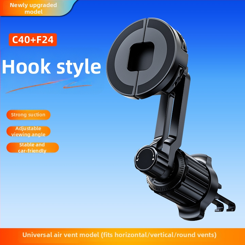 Автомобилен държач за телефон с магнитна щипка за табло — Snap-On монтаж, 15W, универсален за навигационни телефони