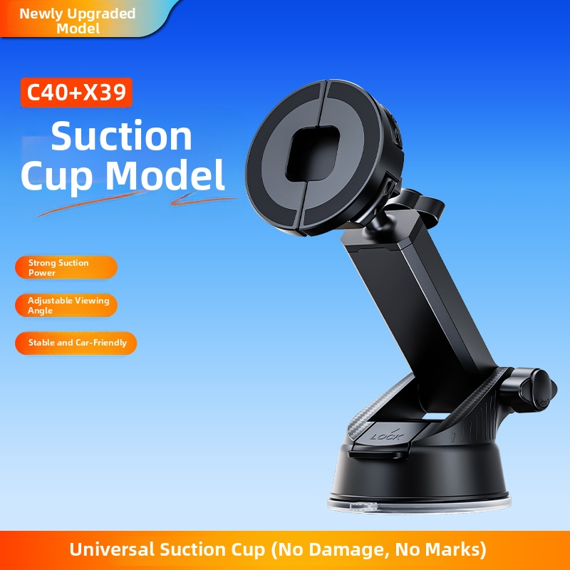 Автомобилен държач за телефон с магнитна щипка за табло — Snap-On монтаж, 15W, универсален за навигационни телефони