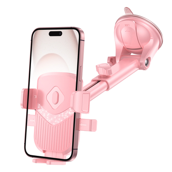 Autós telefontartó automatikus zárással, műszerfalra szerelhető, 360°-os forgás, szívókorong