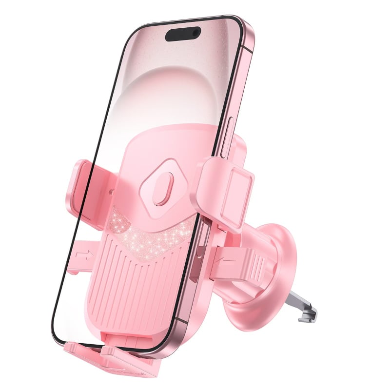 Autós telefontartó automatikus zárással, műszerfalra szerelhető, 360°-os forgás, szívókorong
