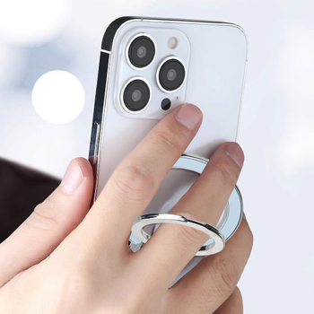 Suport foarte subțire cu inel pentru Apple și Huawei, montaj pe birou și în mașină, din aliaj
