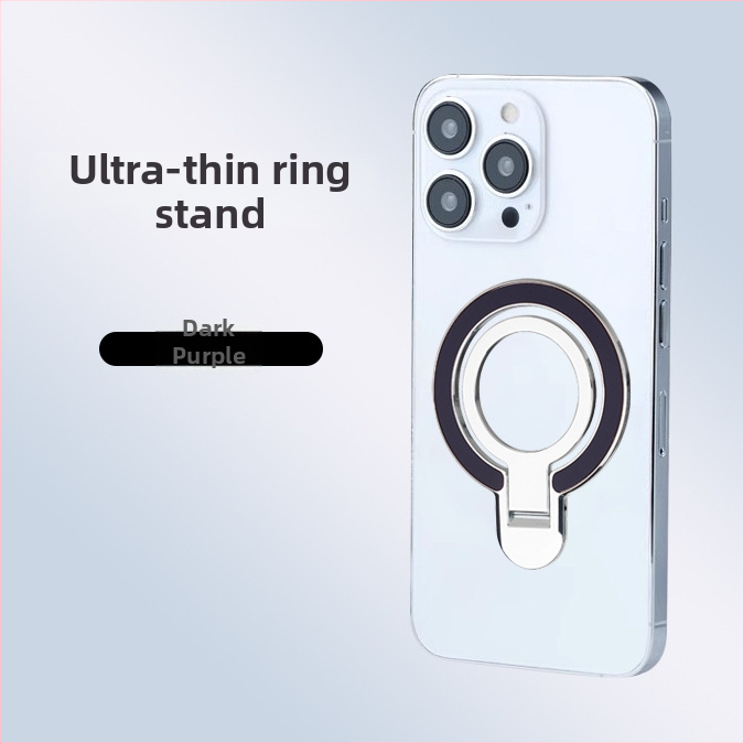 Suport foarte subțire cu inel pentru Apple și Huawei, montaj pe birou și în mașină, din aliaj