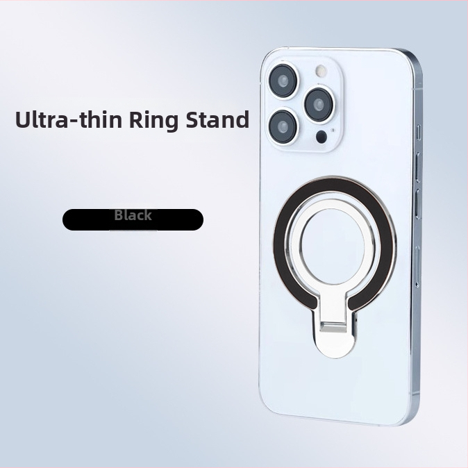 Suport foarte subțire cu inel pentru Apple și Huawei, montaj pe birou și în mașină, din aliaj