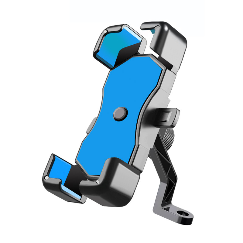 Suport pentru telefon pe ghidon cu amortizare antișoc pentru motociclete, biciclete și biciclete electrice