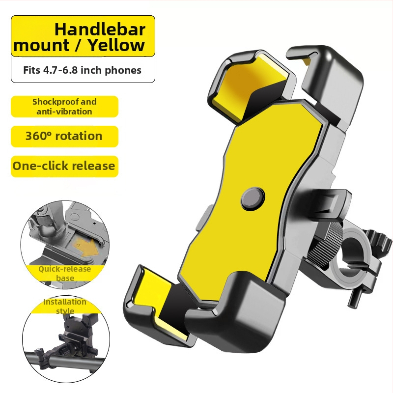 Baitong držiak na telefón na riadidlá s proti vibráciám pre motocykle, bicykle a elektrické bicykle