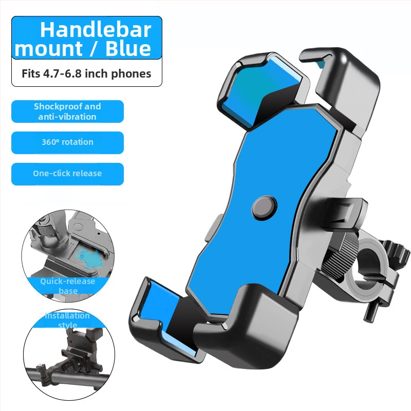 Baitong držiak na telefón na riadidlá s proti vibráciám pre motocykle, bicykle a elektrické bicykle