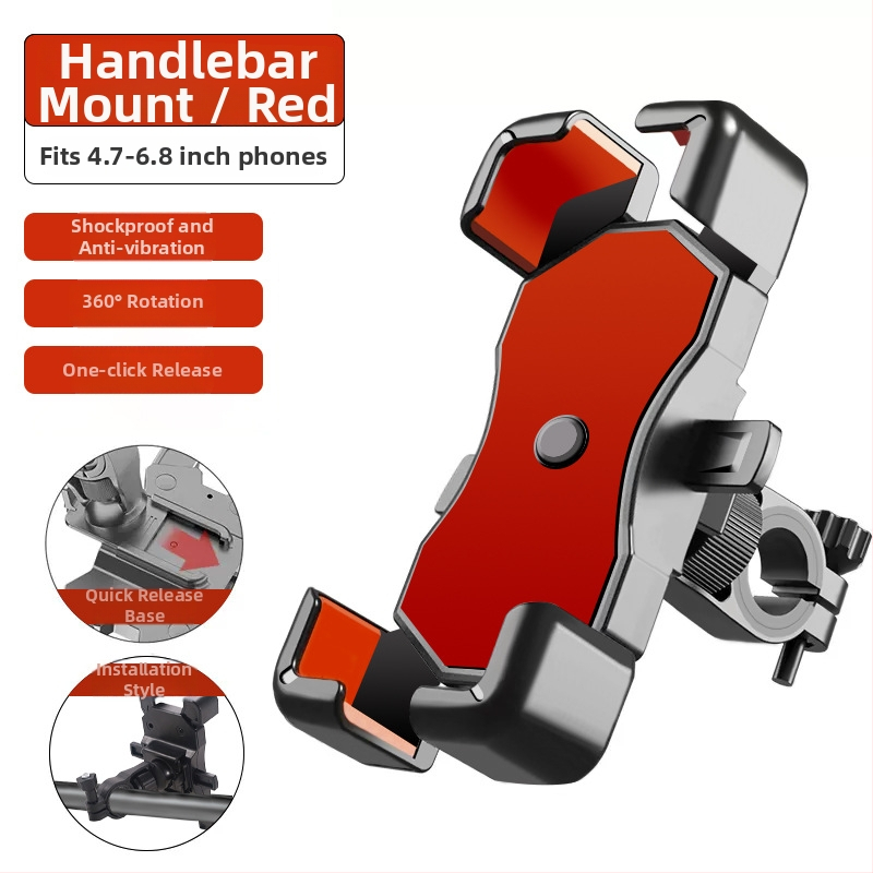 Baitong držiak na telefón na riadidlá s proti vibráciám pre motocykle, bicykle a elektrické bicykle