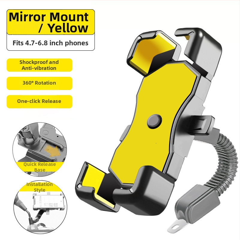 Baitong držiak na telefón na riadidlá s proti vibráciám pre motocykle, bicykle a elektrické bicykle