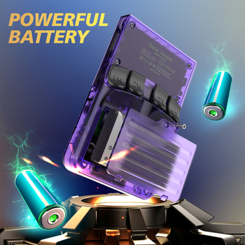 Atvērta koda rokas spēļu konsole ar Wi‑Fi daudzspēlētāju iespēju, retro joystick, PSP stils; atbalsta MAME, N64, PS1, Neo Geo, GBA, FC/SFC/MD, CPS1‑3; atmiņa 64GB/128GB; USB interfeiss; MP4 atskaņotājs; 2 spēlētāji