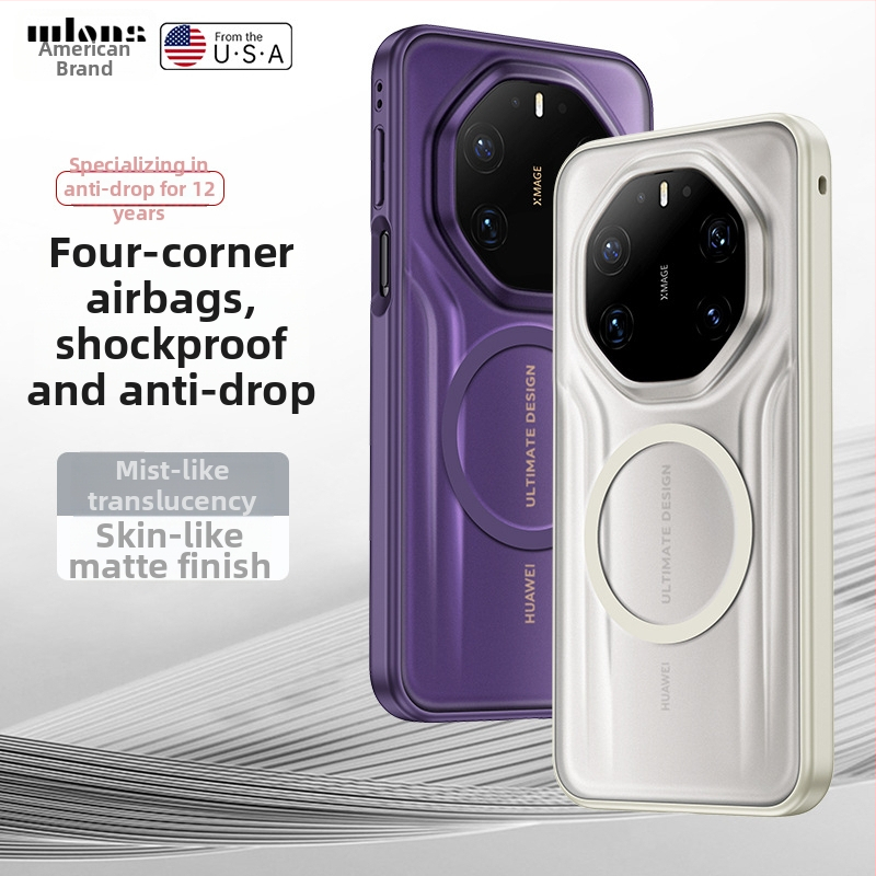 Magnetický kryt pre Huawei Mate80RS – TPU+PC, matný povrch, ochrana na štyroch rohoch proti pádu, magnetické priľnutie