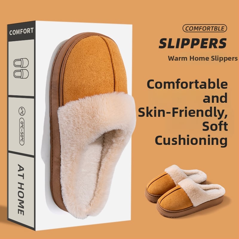 Unisex lina mājas čības ar slēgtu aizmuguri, rudens–ziemas sezonai, silti kā sniega zābaki, anti-slip PVC zole, pūkaina odere