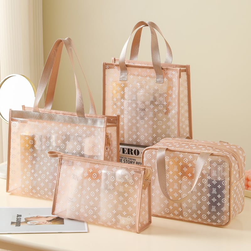 Козметична чанта - найлон, животински принт, закопчаване с цип, дишаща и антибактериална