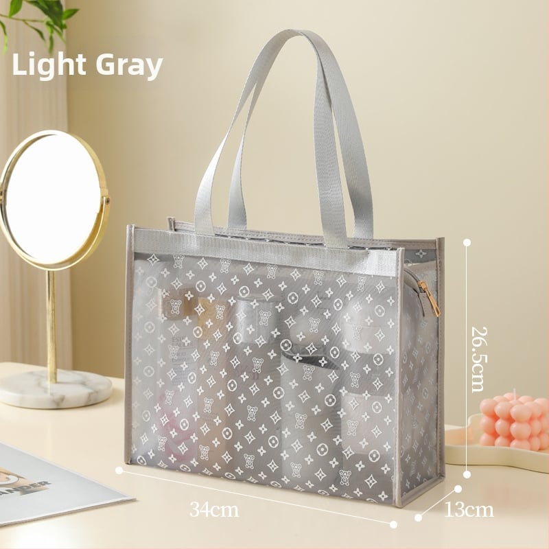 Козметична чанта - найлон, животински принт, закопчаване с цип, дишаща и антибактериална