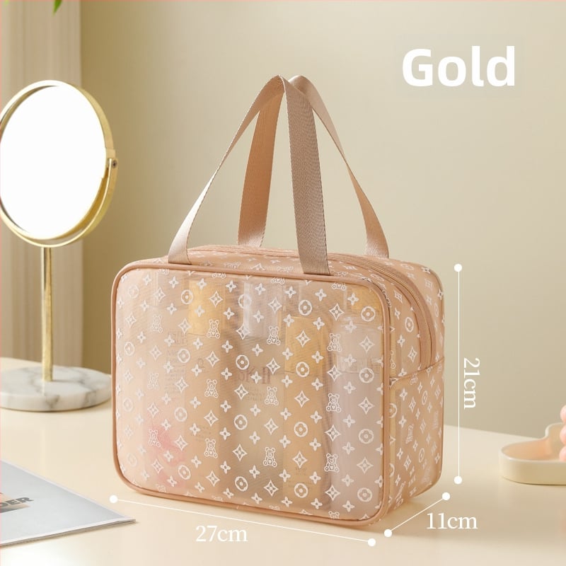 Козметична чанта - найлон, животински принт, закопчаване с цип, дишаща и антибактериална