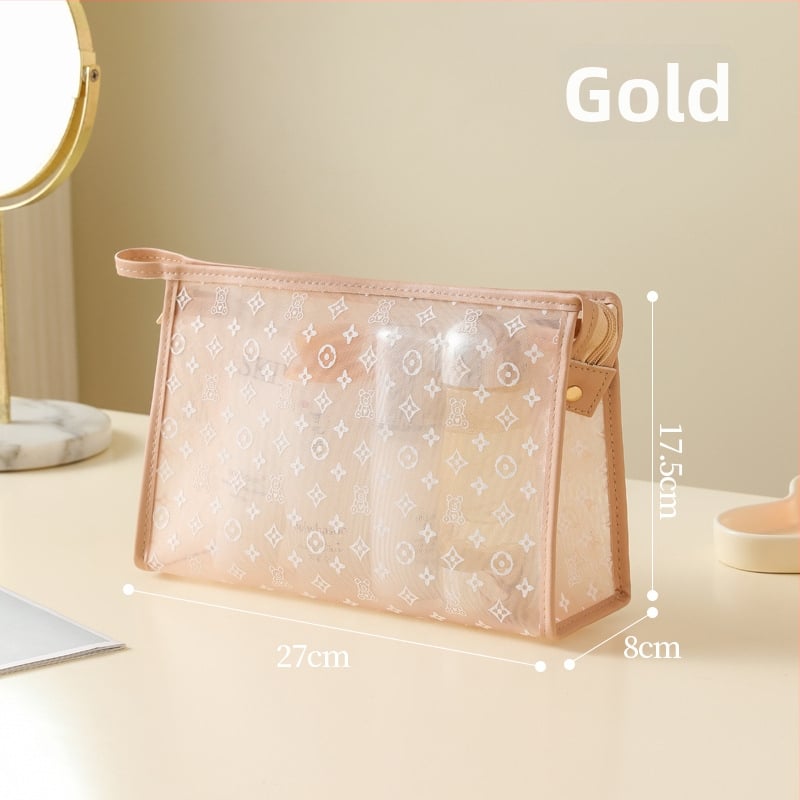 Козметична чанта - найлон, животински принт, закопчаване с цип, дишаща и антибактериална