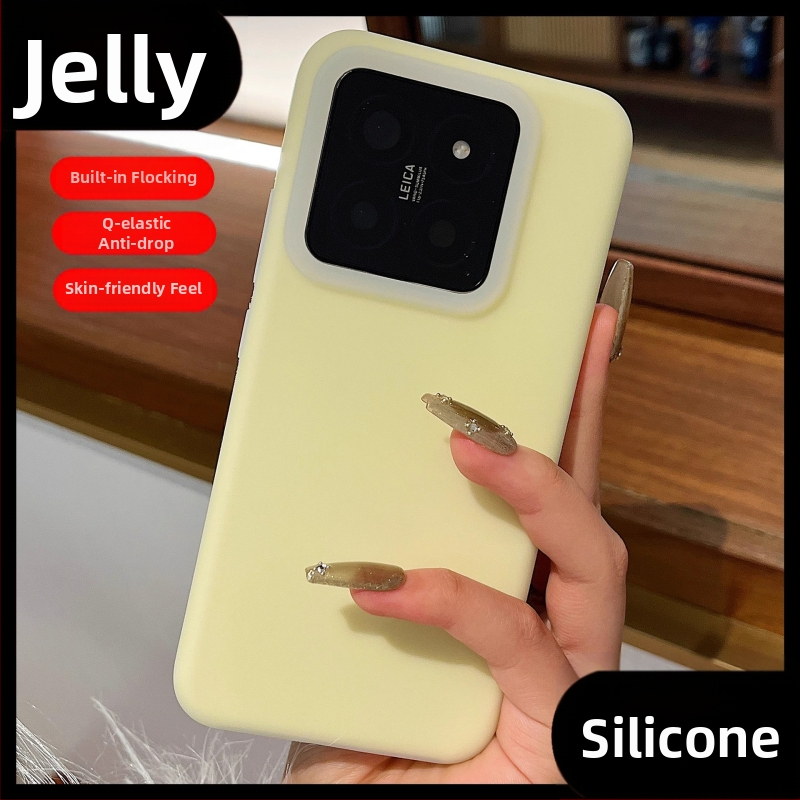Gélový tekutý silikónový kryt pre Xiaomi 17 Pro a Xiaomi 14 Ultra, príjemný na dotyk, úplné krytie
