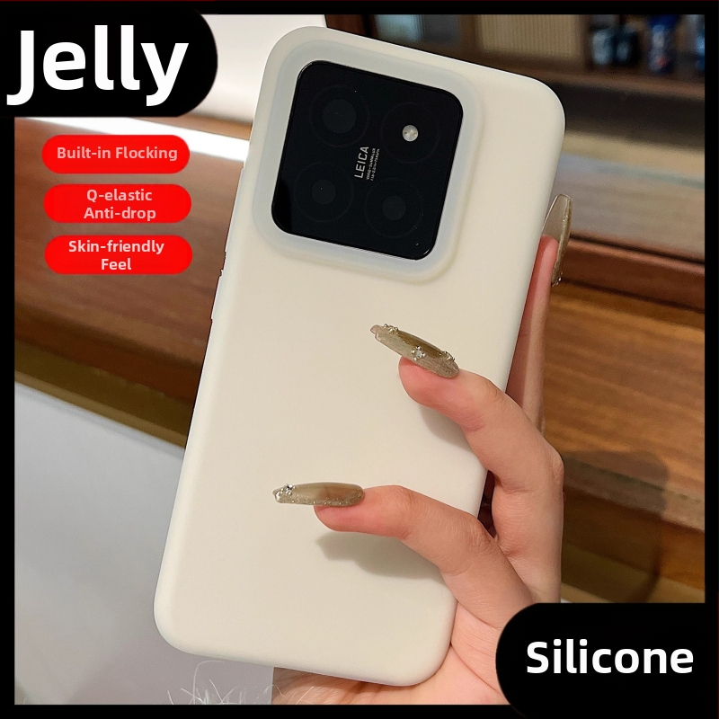 Gélový tekutý silikónový kryt pre Xiaomi 17 Pro a Xiaomi 14 Ultra, príjemný na dotyk, úplné krytie