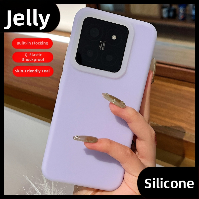 Gélový tekutý silikónový kryt pre Xiaomi 17 Pro a Xiaomi 14 Ultra, príjemný na dotyk, úplné krytie