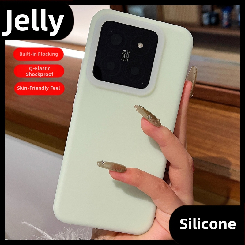 Gélový tekutý silikónový kryt pre Xiaomi 17 Pro a Xiaomi 14 Ultra, príjemný na dotyk, úplné krytie